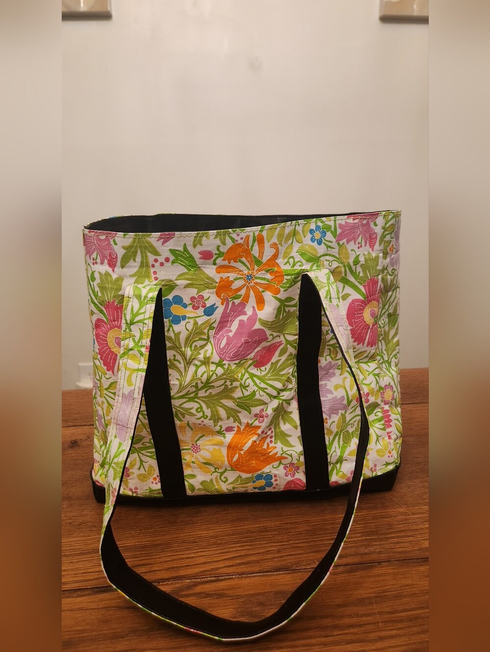 SCOUT Floral Canvas Tote in Pink, Green, Orange, Blue & Black - Picture 6 of 8